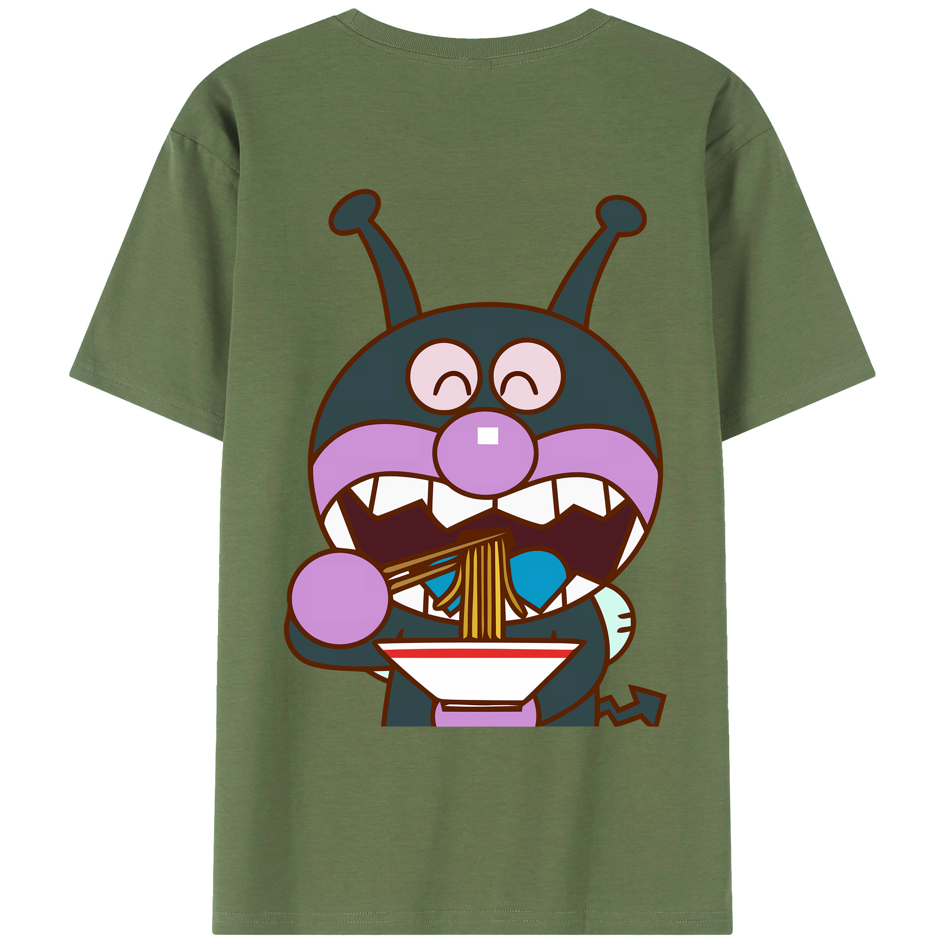 （画像用） アンパンマン Anpanman 綿100％ メンズ半袖Tシャツ（バックプリント） 通気性